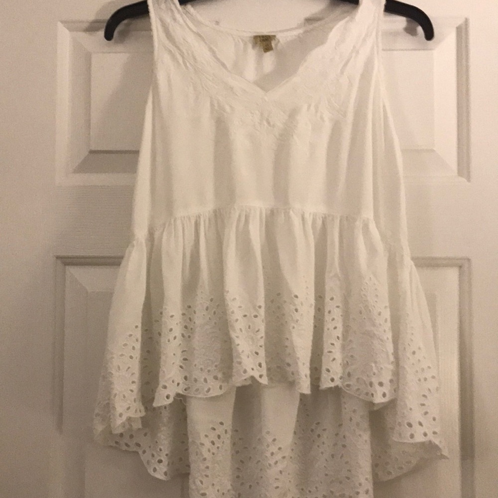 white flowy tank top